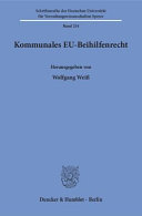 Kommunales EU-Beihilfenrecht