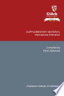 Supplementary material : international arbitration